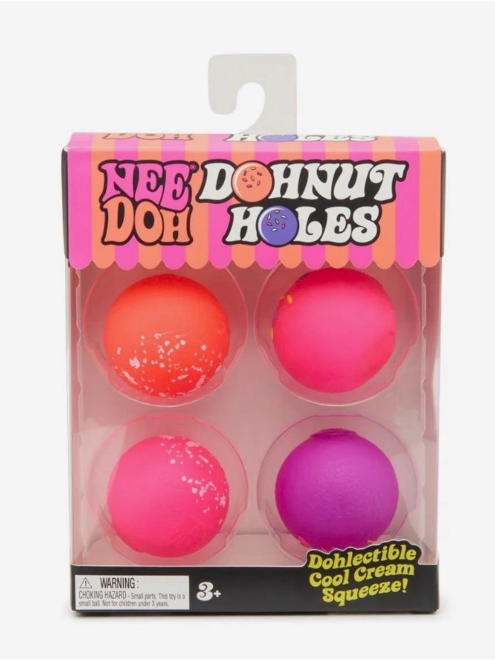 NeeDoh Donut Holes Kids Squeeze Toy - Pink & Purple Pack